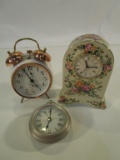 Lot of 3 Decorative Clocks