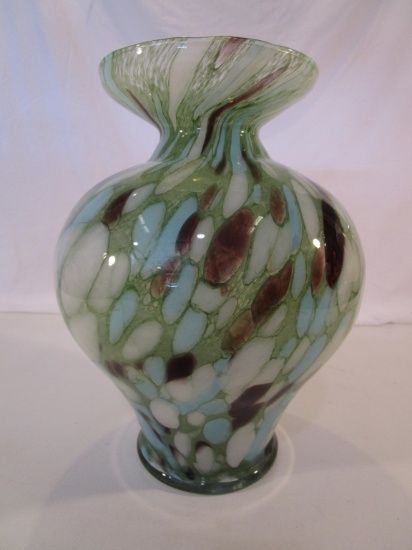 Large Hand Blown Glass Vase