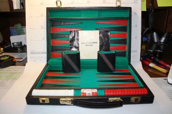 Backgammon Dice Game with case