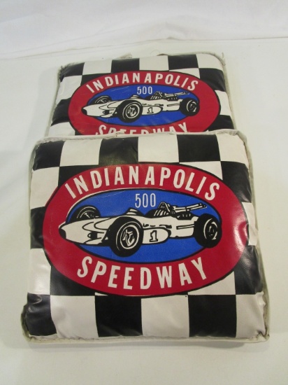 2 Vintage Indy 500 Speedway Seat Cushions