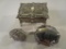 Lot of 3 Vintage Silver Toned Trinket Boxes