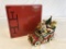 FITZ & FLOYD CERAMIC SANTA MOBILE MUSIC BOX