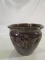 Brown Glazed Clay Planter