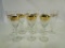 Lot of 12 Gold Rim Vintage Glasses