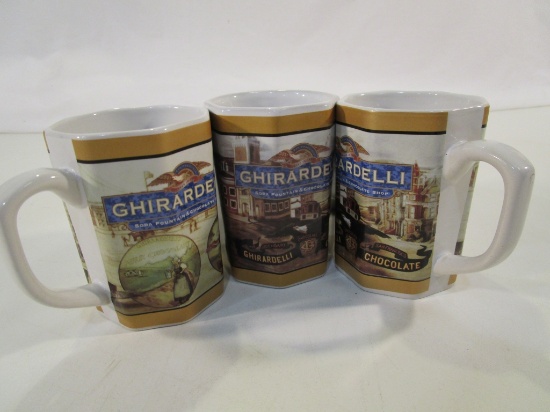 Lot of 3 Ghirardelli Coffee Cups