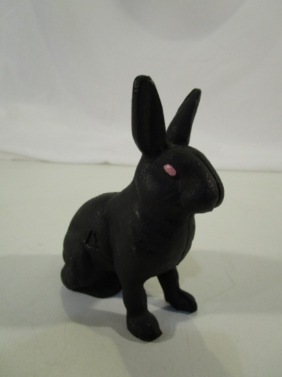 Vintage Cast Iron Rabbit Bank