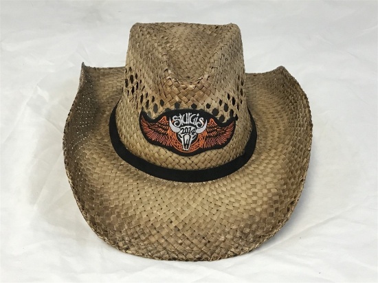 2014 STURGIS Motorcycle Rally Straw Cowboy Hat