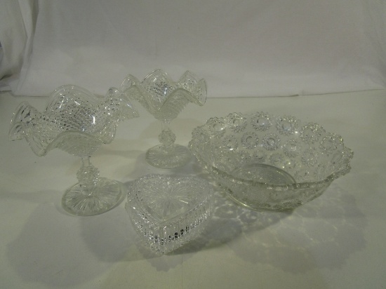 Lot of 4 Vintage Crystal Pieces