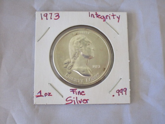 1973 Integrity .999 Silver 1 Oz Silver Bullion