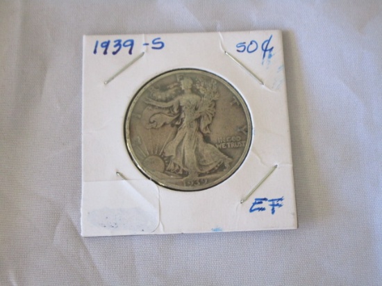 1939-S Walking Silver Half Dollar