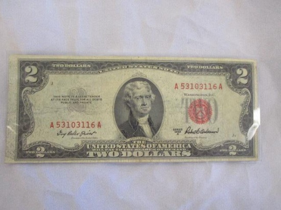 Series 1953 A 2$ Red Note