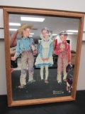 Vintage Norman Rockwell Print on a Mirror