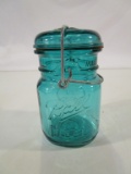 Ball Ideal Eagle Blue/Green Locking Lid Mason Jar