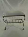 Upholstered & Metal Footstool