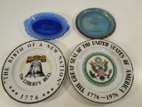 Lot of 4 Vintage Patriotic Plates