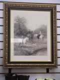 La Lecon D'Equitation Black and White Print