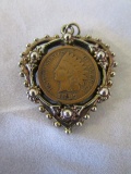 1897 Indian Head Penny Heart Pendant