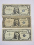Lot of 3 1957 1$ Silver Notes