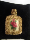 Vintage Needlepoint Mini Perfume Bottle
