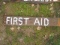 Rustic First Aid Wood Sign