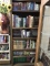 Book case with conents of books and videos