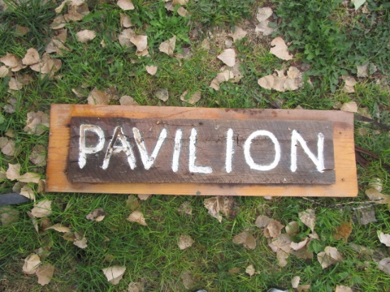 Rustic Pavilion Wood Sign