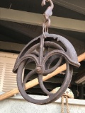 Vintage Barn Wheel Rope Pully 9