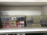 6 storage trays of craft beads