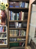 Book case with conents of books and videos