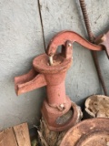 Red Cast Metal water pump