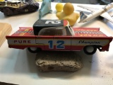 Vtg Japanese tin Champion Pure toy car #12