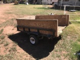 Small utility trailer wood sides