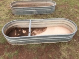 Galvanized water trough with cross bar