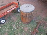 Wood Wiskey Style Barrel with metal straps