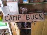 Camp Buck wood sign