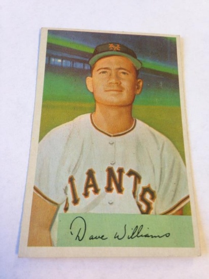 DAVEY WILLIAMS Giants 1954 Bowman Baseball Card #9