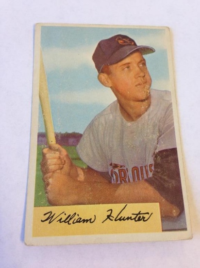 BILL HUNTER Orioles 1954 Bowman Baseball Card #5