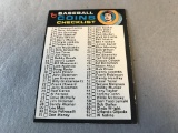 1971 Topps Baseball #161 Coin Checklist Card