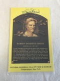 ROBERT DOERR Autograph Hall Fame Plaque postcard