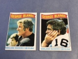 Lot of 2 GEORGE BLANDA 1975 Topps Football Cards