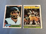 DAN FOUTS 1981 Topps Football Lot of 2 Cards