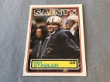 KEN STABLER Saints 1983 Topps Football Card