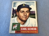 CARL SCHEIB Athletics 1953 Topps Baseball Card #57