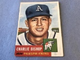 CHARLIE BISHOP Athletics 1953 Topps Baseball Card