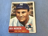 IRV NOREN Yankees 1953 Topps Baseball Card #35,