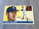 KARL OLSON Red Sox 1955 Topps Baseball #72