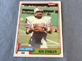 KEN STABLER Oilers 1981 Topps Football Card-