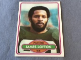 JAMES LOFTON Packers 1980 Topps Football Card
