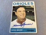 HANK BAUER Autograph 1964 Baseball Card