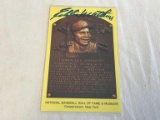 EDDIE MATHEWS SIGNED Hall of Fame Plaque postcard